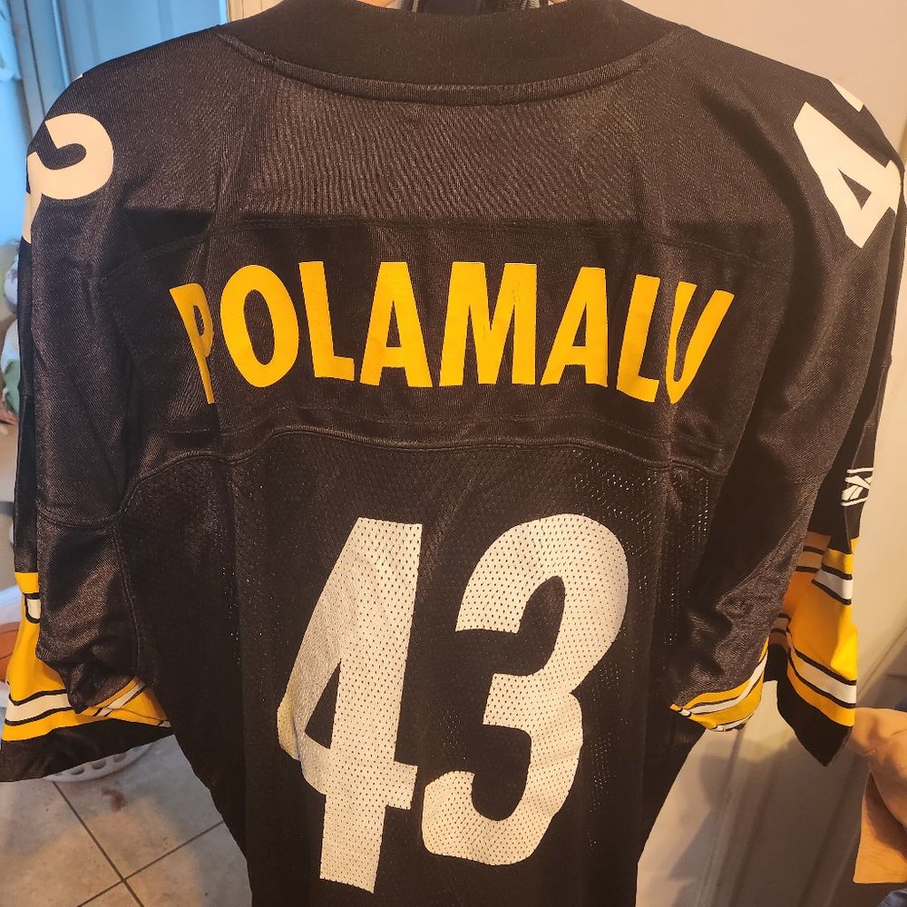 #43 Troy Polamalu Reebok Mesh Replica Jersey